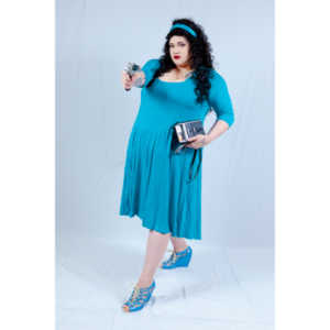 Dorian cosplaying as Deanna Troi from Star trek TNG.